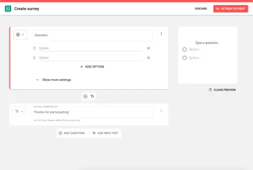 Studo survey: creator view