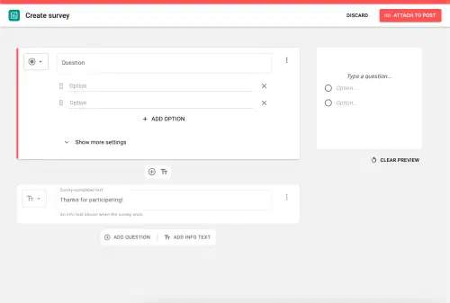 Studo survey: creator view