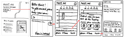 Second UI sketch "create event" flow.